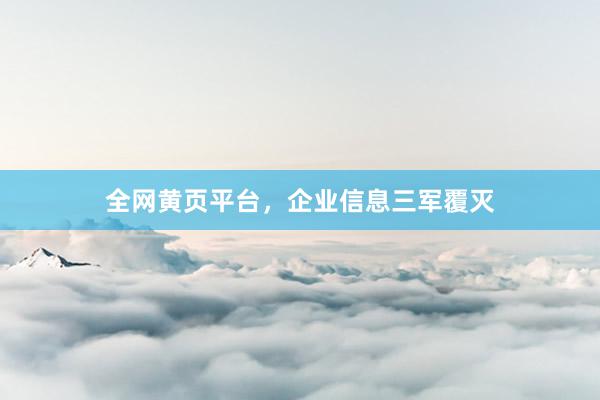 全网黄页平台，企业信息三军覆灭