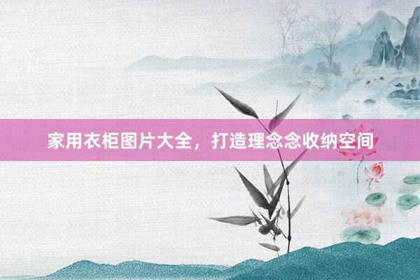 家用衣柜图片大全，打造理念念收纳空间