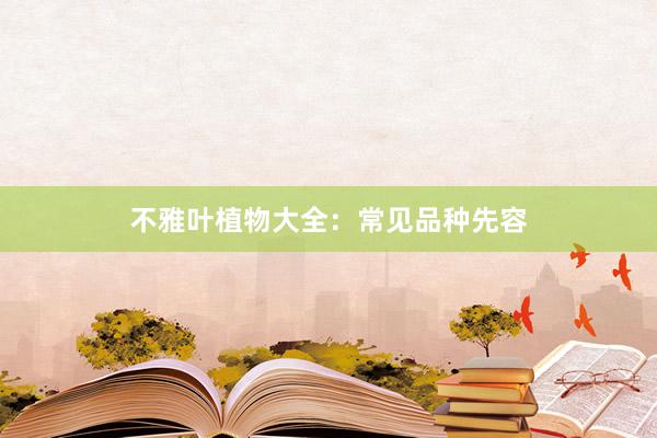 不雅叶植物大全：常见品种先容