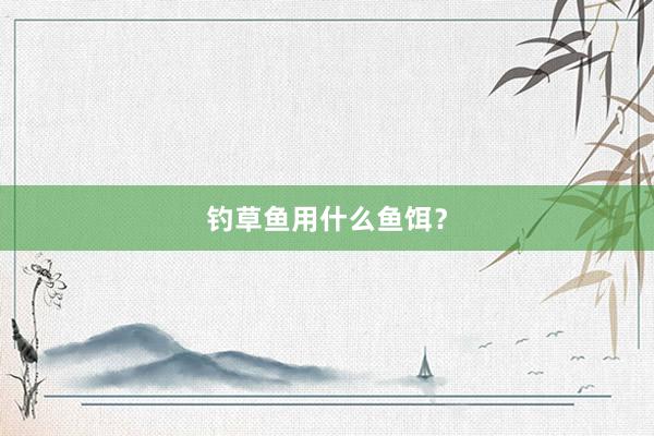 钓草鱼用什么鱼饵？